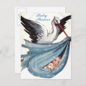 Invitation Carte Postale Baby shower (Devant / Derrière)