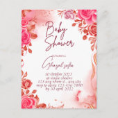 Invitation Carte Postale baby shower (Devant)