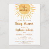 Invitation Carte Postale Baby shower Boho Sunshine (Devant)