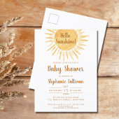 Invitation Carte Postale Baby shower Boho Sunshine