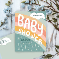 BABY SHOWER Cute Nuages Rainbow Pluie Custom