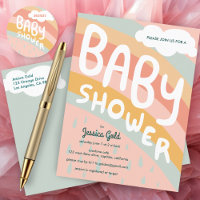 BABY SHOWER Cute Nuages Rainbow Pluie Custom