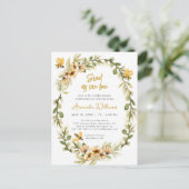 Invitation Carte Postale Baby shower d'aquarelle doux comme peut être (Debout devant)