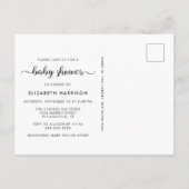 Invitation Carte Postale Baby shower d'aquarelle orange citrouille (Dos)