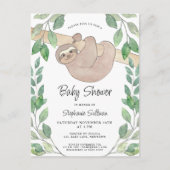 Invitation Carte Postale Baby shower de fentes mignonne (Devant)