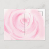 Invitation Carte Postale Baby shower de fille à fleurs rose doux (Dos)