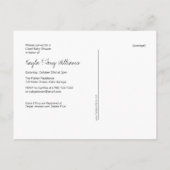 Invitation Carte Postale Baby shower de lit, c'est un garçon (Dos)