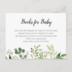 Invitation Carte Postale Baby shower de verdure - apportez une insertion de