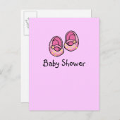 Invitation Carte Postale Baby shower (fille) (Devant / Derrière)