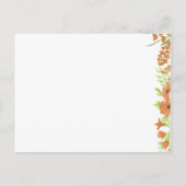 Invitation Carte Postale Baby shower floral d'automne souhaits pour bébé (Dos)