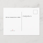 Invitation Carte Postale Baby shower Floral fleur sauvage (Dos)