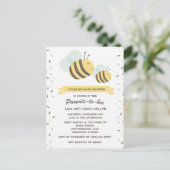 Invitation Carte Postale Baby shower Invi de Parents to Bee Bumblebee Coupl (Debout devant)