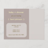 Invitation Carte Postale Baby shower lunaire de l'arbre généalogique de nid (Dos)