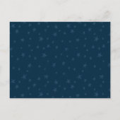 Invitation Carte Postale Baby shower moderne Midnight Blue & Gold Stars (Dos)