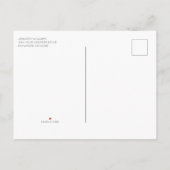 Invitation Carte Postale Baby shower Motif moderne simple rose (Dos)