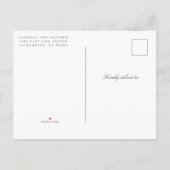 Invitation Carte Postale Baby shower Or Tropical Moderne Par Courrier (Dos)