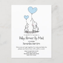 Baby shower Par Mail Maman Baby Elephant Boy Blue