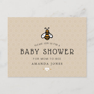 Invitation Carte Postale Baby-Shower pour Future Maman