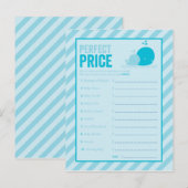 Invitation Carte Postale Baby shower - Prix parfait - Baleine bleue (Devant / Derrière)