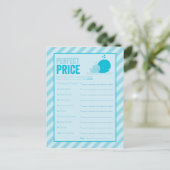 Invitation Carte Postale Baby shower - Prix parfait - Baleine bleue (Debout devant)