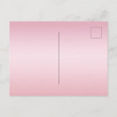 Invitation Carte Postale Baby shower rose rousse parties scintillant ballon (Dos)