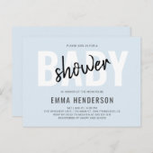 Invitation Carte Postale Baby shower simple moderne (Devant / Derrière)