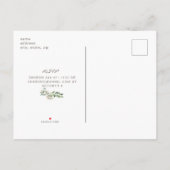 Invitation Carte Postale Baby shower simple moderne Photo Champagne rose (Dos)