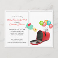 Baby shower Whimsical Red de boîte aux lettres par