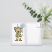 Invitation Carte Postale Baby's First Birthday Par (Debout devant)