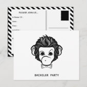 Invitation Carte Postale bachelor (Devant / Derrière)