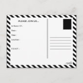 Invitation Carte Postale bachelor (Dos)