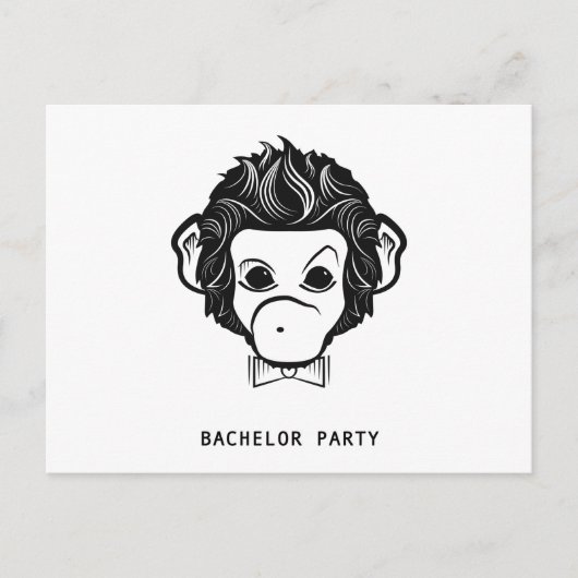 Invitation Carte Postale bachelor (Devant)