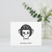Invitation Carte Postale bachelor (Debout devant)