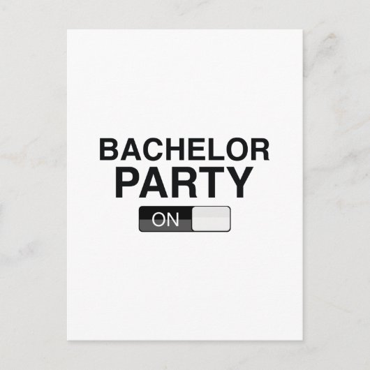 Invitation Carte Postale Bachelor Party le (Devant)