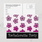 Invitation Carte Postale bachelorette (Devant / Derrière)