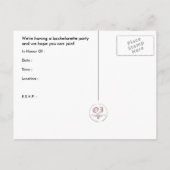 Invitation Carte Postale bachelorette (Dos)
