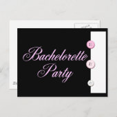 Invitation Carte Postale Bachelorette (Devant / Derrière)