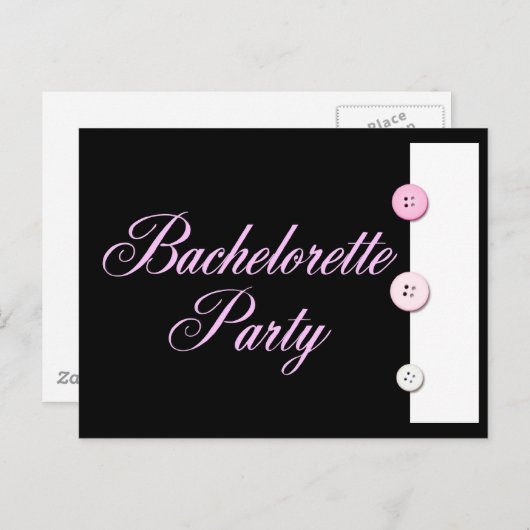 Invitation Carte Postale Bachelorette (Devant / Derrière)