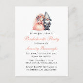 Invitation Carte Postale Bachelorette Orange Jardin Gnome (Devant)