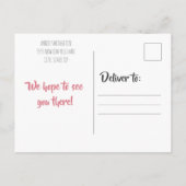 Invitation Carte Postale Ballon à Air Chaud Anniversaire Princesse Rose Elé (Dos)