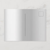 Invitation Carte Postale Ballons à parties scintillant d'argent violet d'an (Dos)