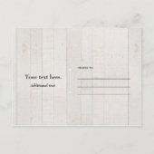 Invitation Carte Postale Bannière Surfs Up & Planche Bois Blanc Fête de pla (Dos)