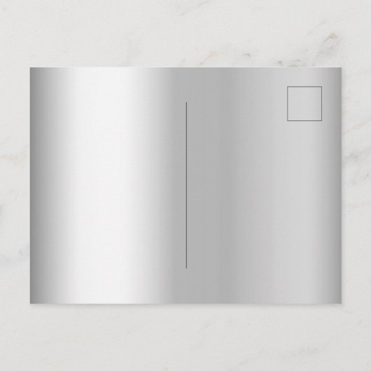 Invitation Carte Postale Baptême argent bleu rose jumeaux garçon fille (Dos)