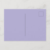 Invitation Carte Postale Baptême lavande violette florale eucalyptus verdur (Dos)