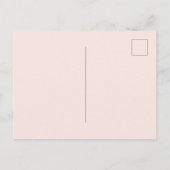 Invitation Carte Postale Baptême rose rousse florales papillon fille (Dos)