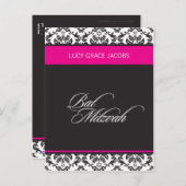 Invitation Carte Postale BAR MITZVAH :: fille 4 (Devant / Derrière)