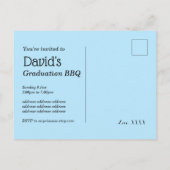 Invitation Carte Postale Barbecue de fin d'études BBQ, barbecue, barbecue, (Dos)