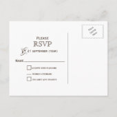 Invitation Carte Postale Barnwood mât jarres mariage de automne RSVP (Dos)