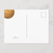 Invitation Carte Postale Basketball Blue & Black Graduation Party (Dos)