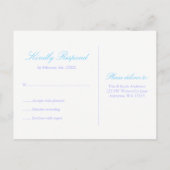 Invitation Carte Postale Bat mitzvah d'aquarelle violet et Turquoise RSVP (Dos)